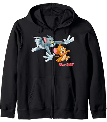 Amazon.com: Tom and Jerry funny faces Zip Hoodie : Clothing, Shoes